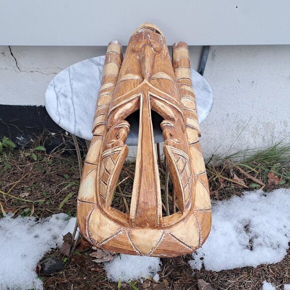 Vintage Indonesian Wood Tribal Mask - Picture 6 of 11